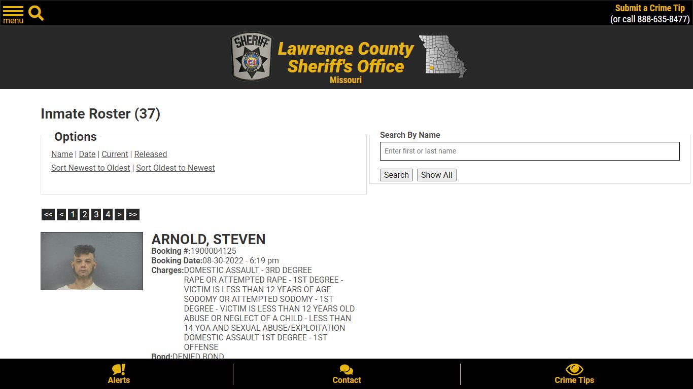 Inmate Roster - Page 4.5 Current Inmates Booking Date Descending ...
